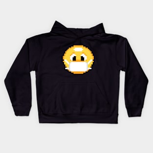 Masked Pixel Emoji Kids Hoodie